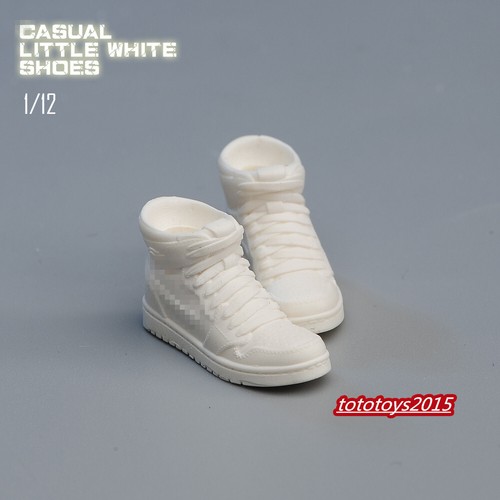 1/12 White Shoes Model Scene Clothing Prop Fit 6'' Male Action Figure Doll Toy - Picture 3 of 14