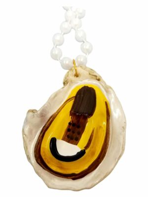 Oyster Half Shell Mardi Gras Pearl Necklace Bead