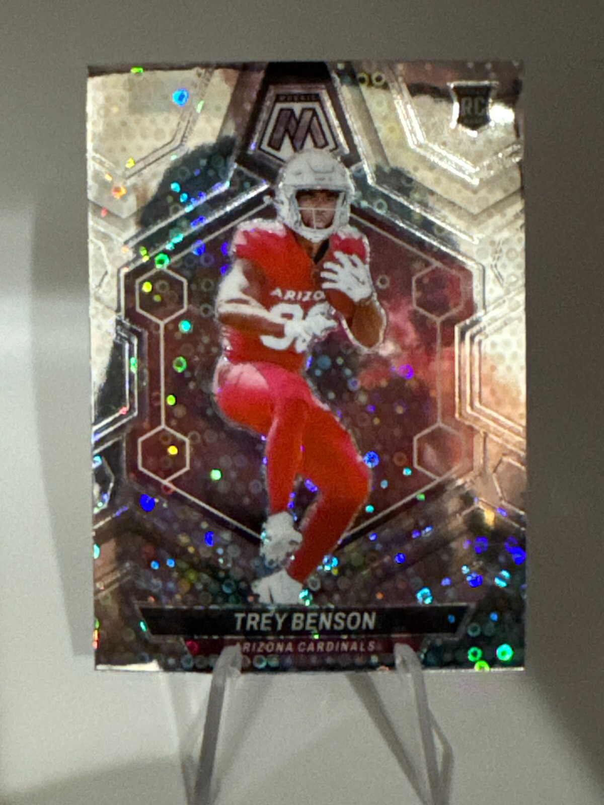 2024 Panini Mosaic Trey Benson RC #360 Silver No Huddle Cardinals