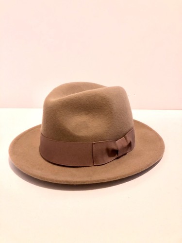Wool Hand Made Fedora Trilby Hat light 