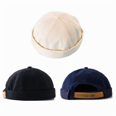 Unisex Street Lässig Docker Seemann Biker Hut Schleife Beanie Randlos Mütze