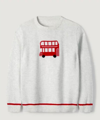 The Litte White Company Jungen leichter Strickpullover ALTER 3-4 brandneu
