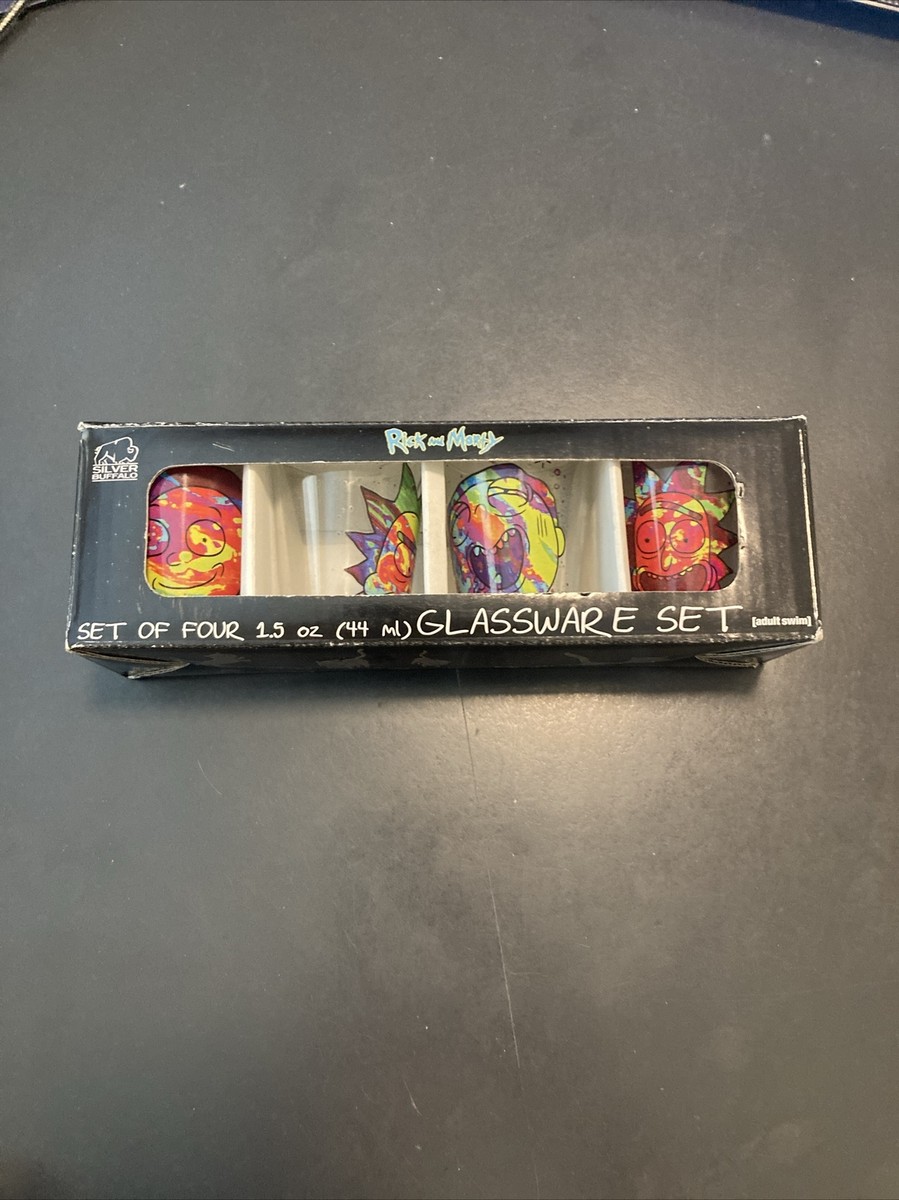 Silver Buffalo Set 4 Mini Bicchieri In Plastica Rick And Morty - Bicchierini Per Whisky E Liquori, Regalo Ufficiale - 5