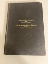 Proceedings in Congress Acceptance of Statues of DANIEL WEBSTER 1895 Antique abr