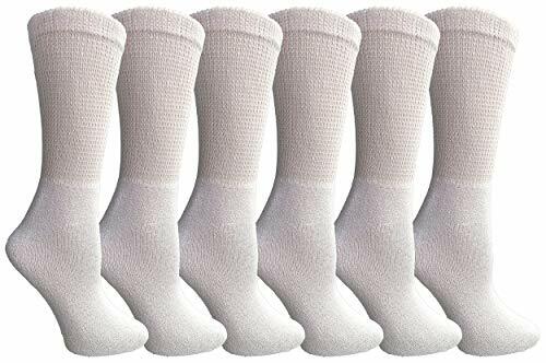 12 Pairs Women's Cotton Diabetic Non-Binding Crew Socks - Size 9-11 White - Bild 31 von 47