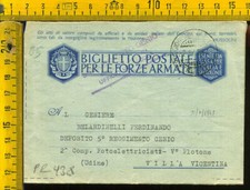 Seconda Guerra Franchigia Posta Militare Banne Trieste x Villa Vicentina Udine