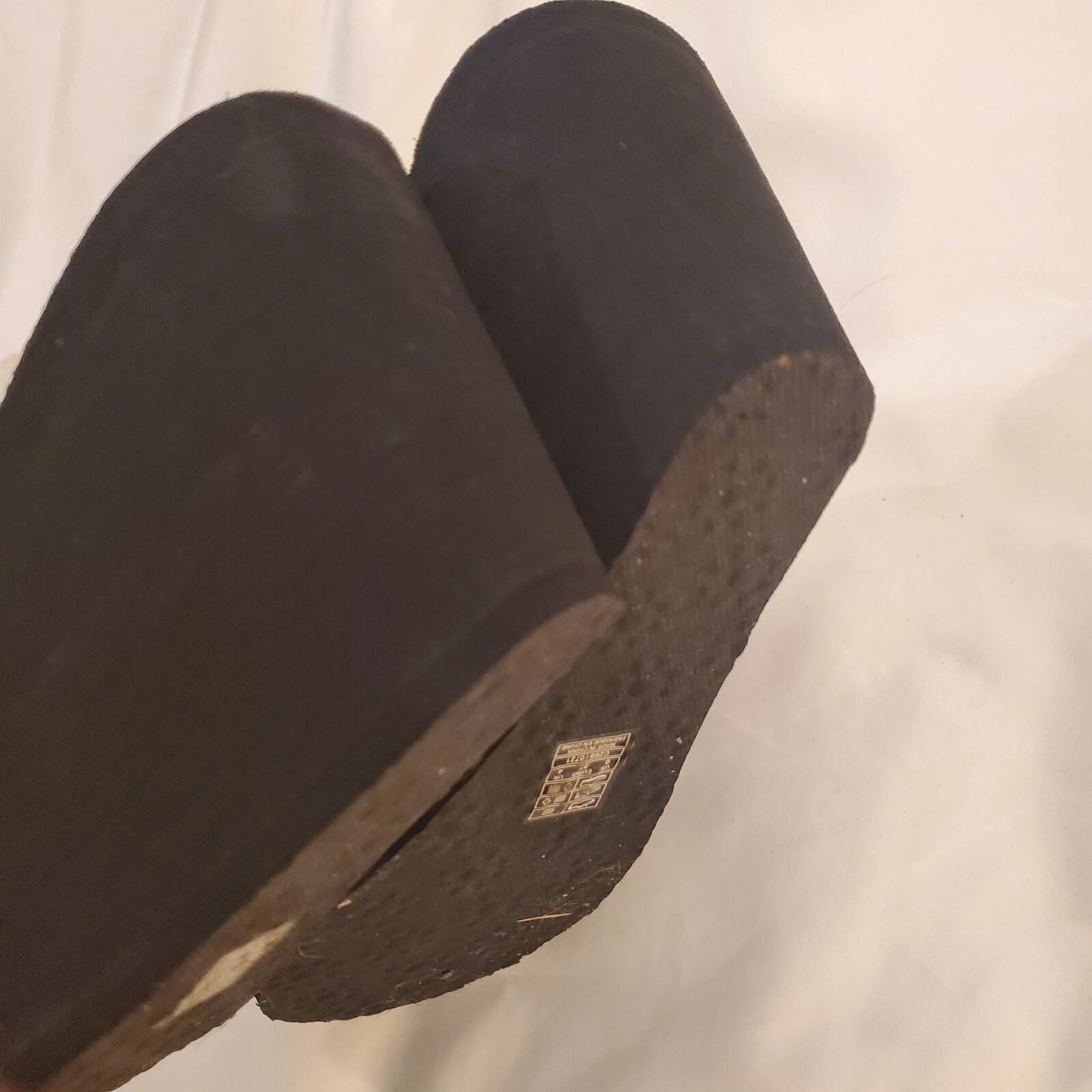 ROCKETDOG Y2K Black Foam Wedge Thong Sandals / Sz 6 Gem