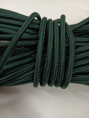 VALLEY 1/4 x 200 ft. Stiff Braid Polyester Halter Rope. Hunter Green . Made in USA