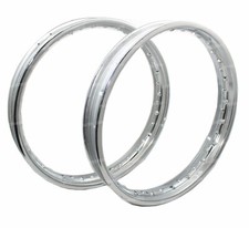 Paire de jantes acier avant et arrière WM2 19" pouces 40 trous pour BSA Triumph