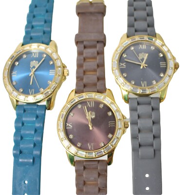 Chunky Watch Lot 3 Pieces Rubber Strap Multi Color NOT  display picture 1