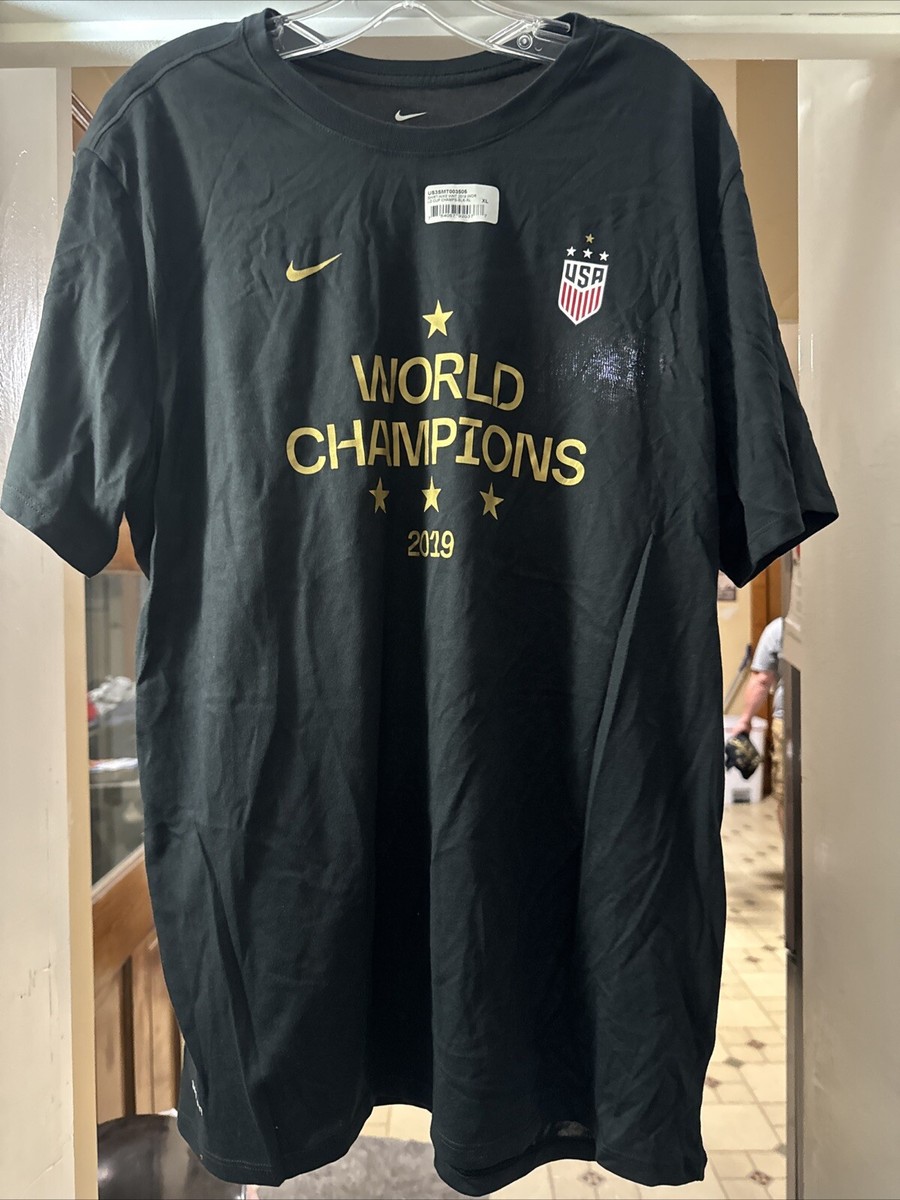 USWNT 2019 Champion Shirt Stars USA Mens XL World Champions Dri