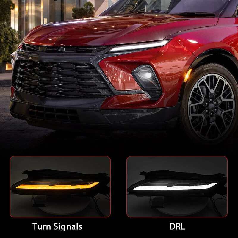 2P For Chevy Blazer 2023-2025 Upper LED DRL Daytime Headlight Signal Light LH RH Foto 3 de 4