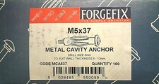 Plasterboard Metal Cavity Anchor M5 x 37 - Box 100 Forgefix MCA537
