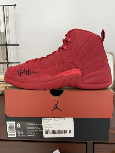 NICK NURSE SIGNED AIR JORDAN 12 RETRO GYM RED NEW DEADSTOCK AUTOGRAPHED SHOE 1/1 - Picture 5 of 5