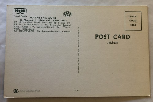 Mainline Motel  Burnswick, Maine - Postcard (C1) - Picture 2 of 2