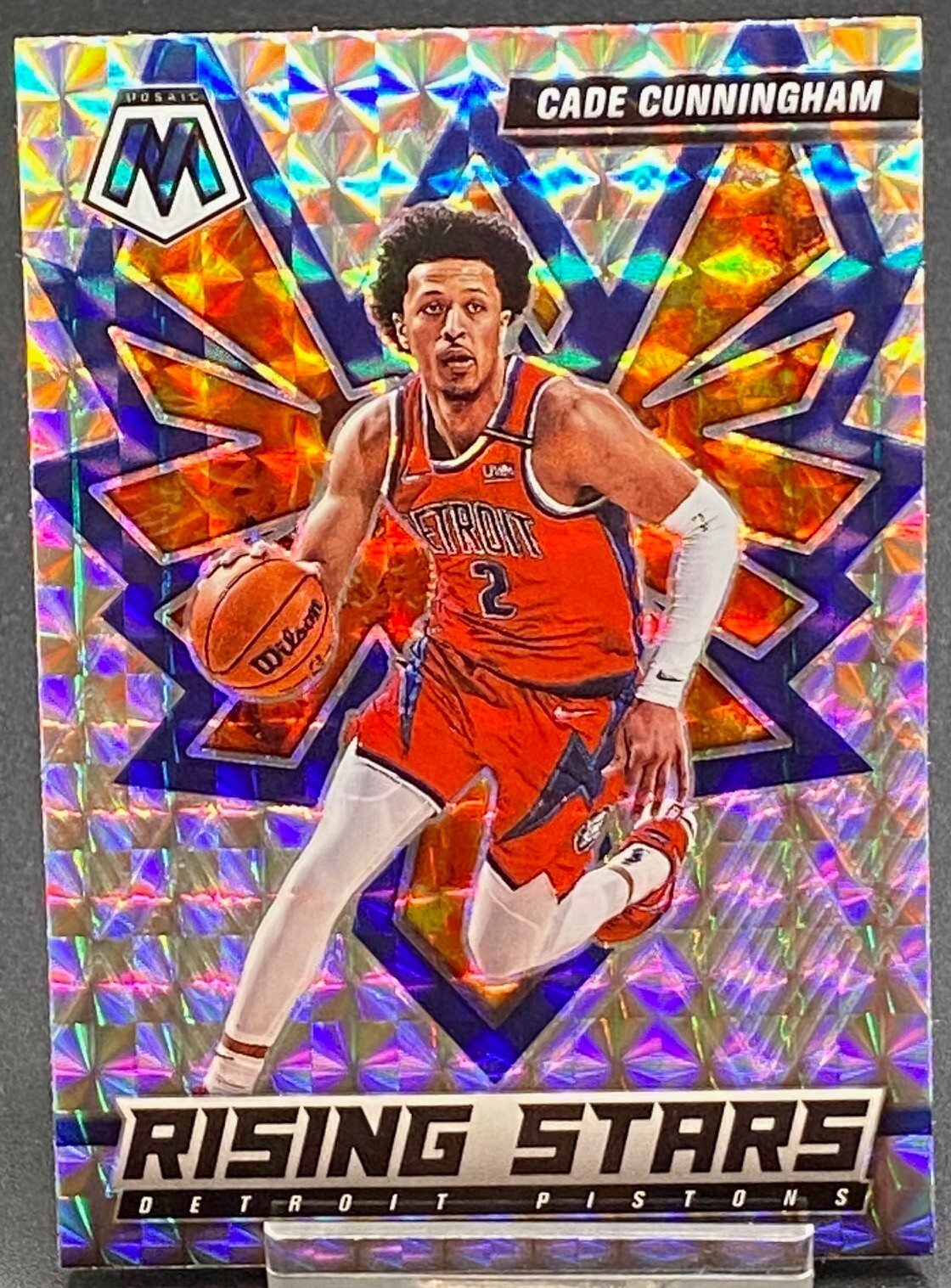2021-22 PANINI PRIZM MOSAIC SILVER RISING STARS CADE CUNNINGHAM PISTONS