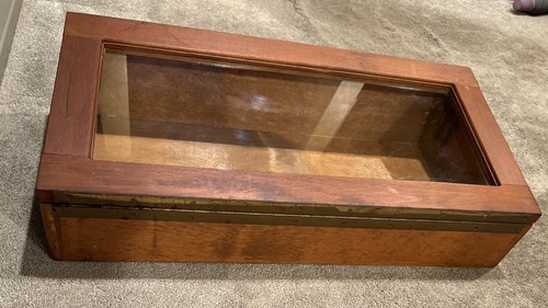 Nice! Antique Maple (?) Wood Glass Countertop General Store Jewelry Display Case - Picture 2 of 6