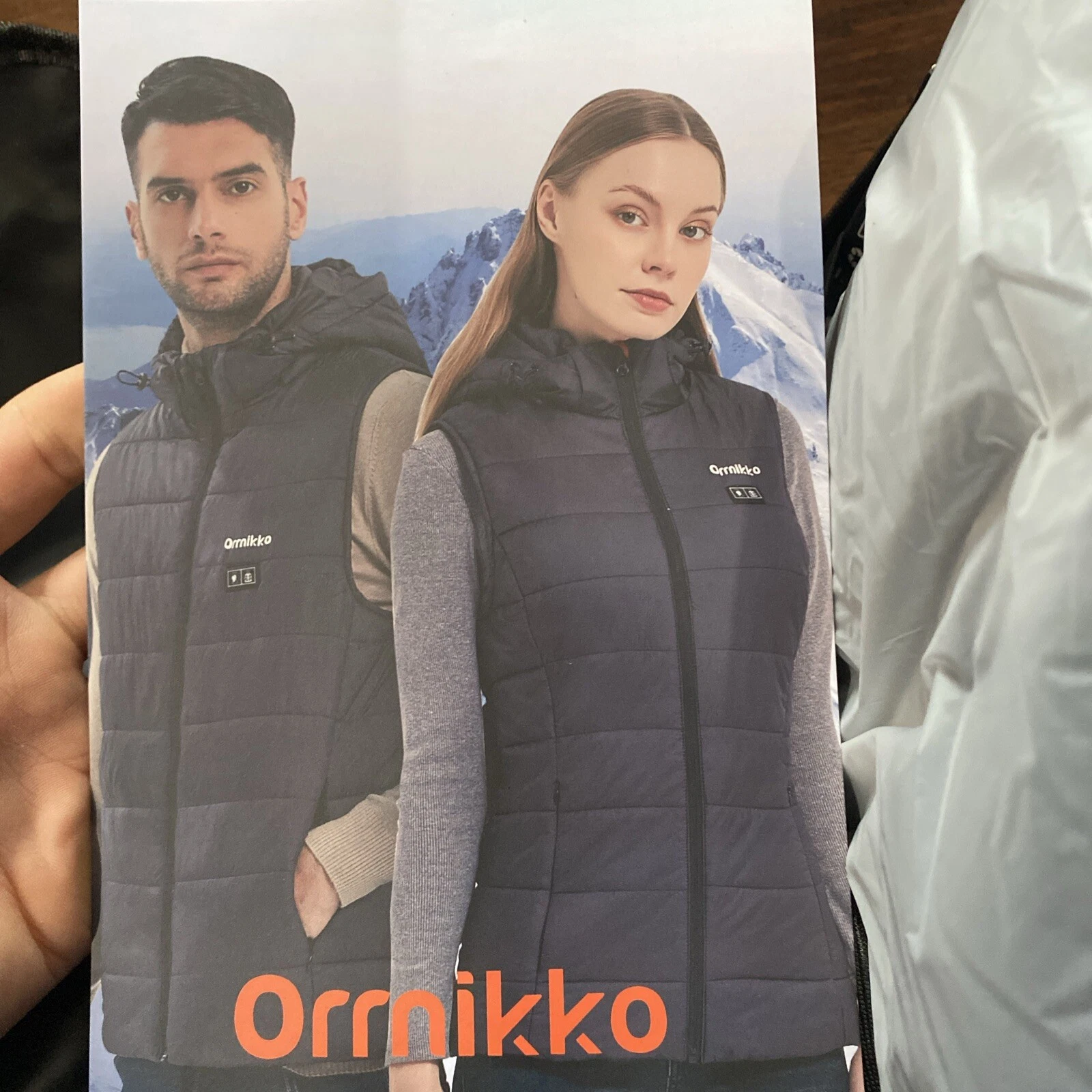 Orrnikko Electric USB Heated puffer Vest Men's / Women's with Battery SZ Small
