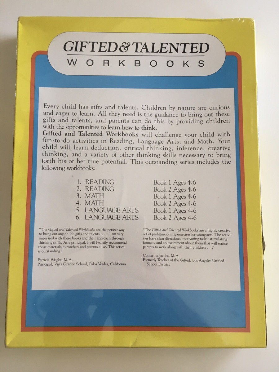 Gifted &amp; Talented - 6 Book Set - Ages 4-6 - Reading, Math,Language 