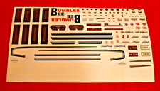 Amt 1969 Ford Galaxie 500 Bumble Bee Decal Sheet 125