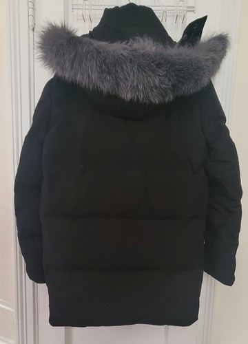 ANDREW MARC Mens Winter Down Jacket Detachable Fur Collar Hat Detachable SMALL - Picture 2 of 5