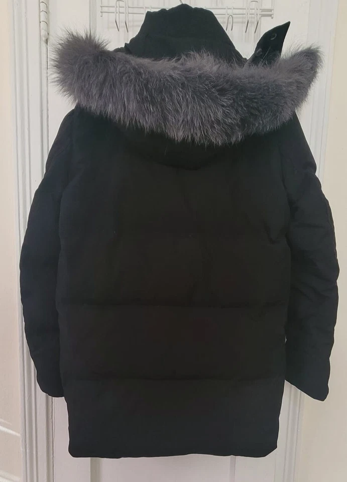 ANDREW MARC Mens Winter Down Jacket Detachable Fur Collar Hat Detachable SMALL  - Image 2 of 4