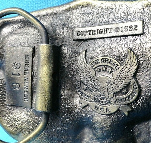 Bluegrass Music USA Belt Buckle Fiddle Banjo Vintage 1982 TGABC .XTT349 - Picture 3 of 6