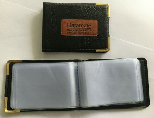Portatarjeta de crédito con protección RFID - toma 30 tarjetas de cuero marrón suave - Imagen 2 de 3