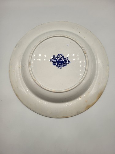 Zuppiera con bordo 1850 Frances Morley LYRA blu bianco ~10 1/2" - Foto 2 di 10