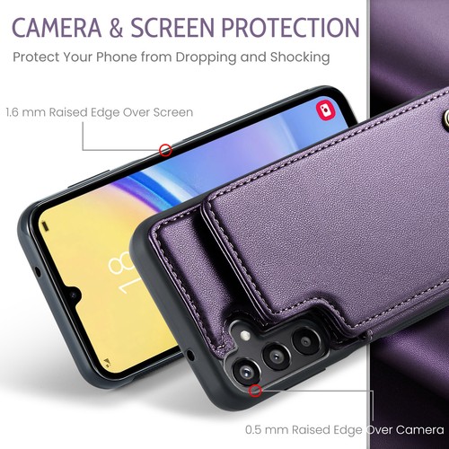 CaseMe For Samsung Galaxy A15 5G 4G Wallet Cases PU Leather ID Card slots Covers - Imagen 39 de 80