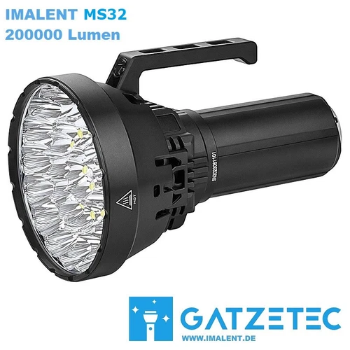 Torcia LED Imalent MS32 200000 lumen record mondiale torcia più luminosa 2025