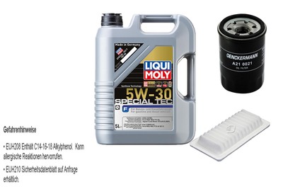 Inspektionspaket Liqui Moly Special Tec F 5W-30 5L für Mitsubishi Colt VI 1.3