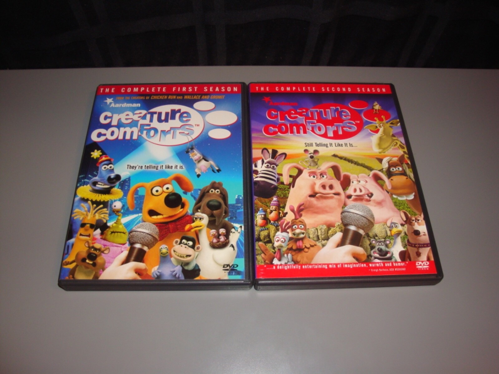 Creature Comforts TV Series Seasons 1 & 2 DVD Box Set Lot Cartoon Animation