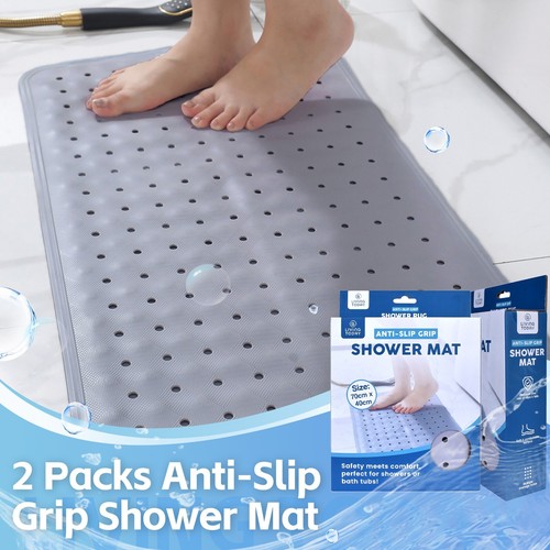 Non Slip Bath Mat Extra Large Shower Mat Bathtub Anti-Mold Rubber Strong Suction - Picture 12 of 17