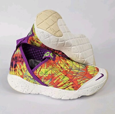 Nike ACG Moc CW2463-300 Green Vivid Purple Tie Dye Shoes Size
