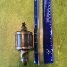 Antique Vtg Nickel  Engine Oiler Hit & Miss Steampunk Whistle Steam