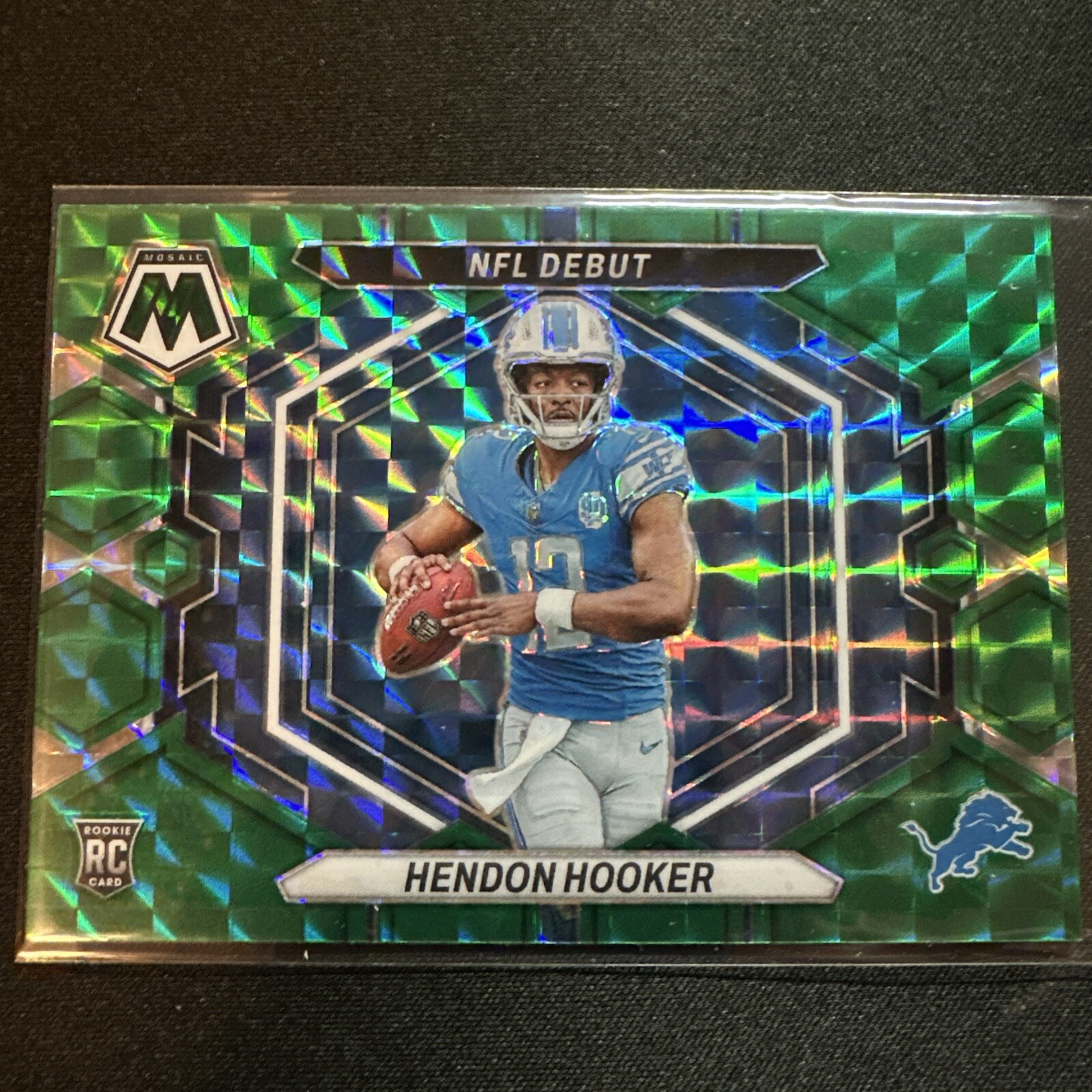 2023 Panini Mosaic NFL Debut Green Prizm Hendon Hooker #ND-1 Rookie RC