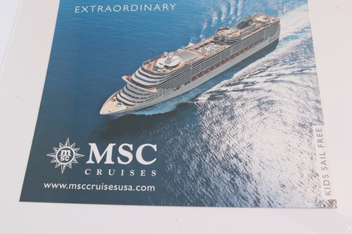 Vintage MSC Cruise Lines Poster Extraordinary Ship 18" x 24" Travel Tourism - Picture 4 of 6