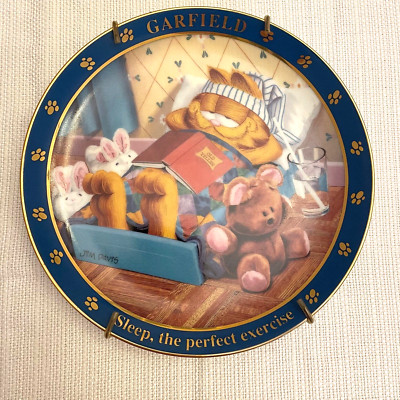A Day With Garfield ''Sleep, the Perfect Exercise'' Collector Plate 1978 Jim Davis