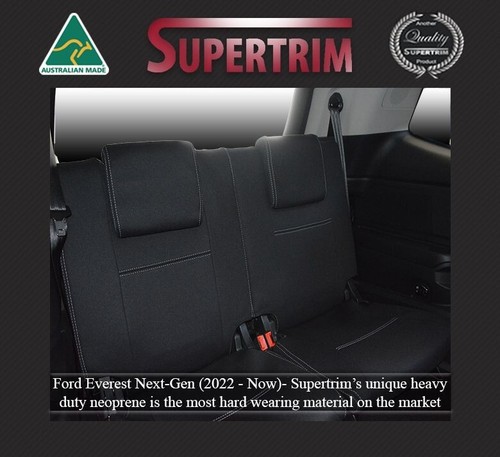 All 3 Rows Seat Covers Ford Everest Next-Gen (2022-Now), Heavy Duty Neoprene - Picture 5 of 10