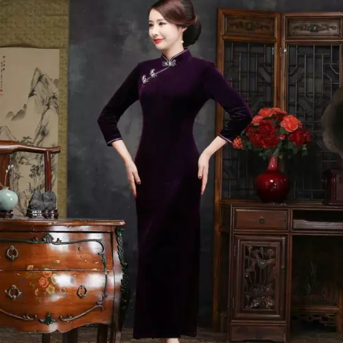Niñas Estilo Chino Tradicional Modificado Cheongsam Nuevo Vestido Qipao Banquete Fiesta - Imagen 2 de 39