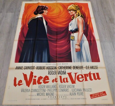 Le vice et la Vertu French Movie Poster Original 47''63'' 1963 Vadim Deneuve