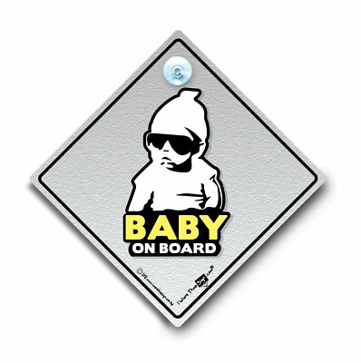 Hoodie Baby On Board Sign, Baby On Board Car Sign, Suction Cup Sign, Hoody Baby