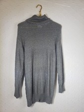 Harper Long Gray Chunky Knit Sweater Dress, Size Small