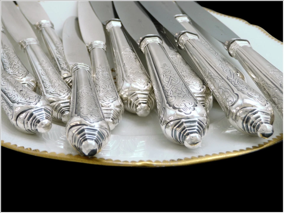 Cardeilhac - Ménagère de Table et ses Couteaux Argent Massif - Six Convives - - Photo 3/4