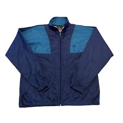 VTG 90s USA Olympics Jacket Windbreaker Navy Teal Colorblock Nylon Mesh Size M