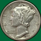 1927 Mercury Dime Extremely Fine XF Coin #36867