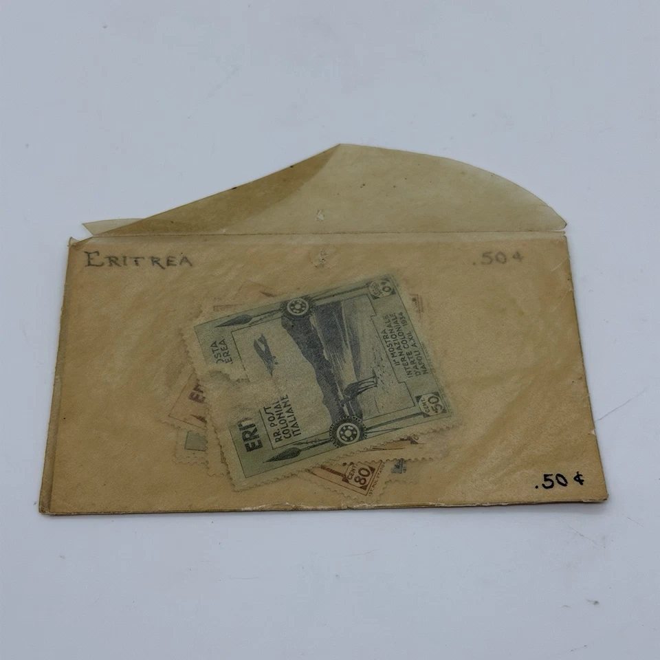 Conjunto de correo aéreo Eritrea 1934 como nuevo montado - Colonias italianas Posta Aérea 6 estampillas Foto 4 de 4