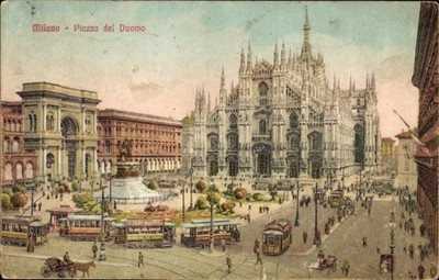 Ak Milano Mailand Lombardia,  Piazza del Duomo,  Gebäude,... - 4947325
