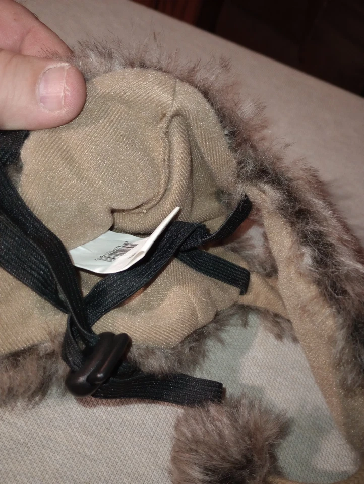 Sombrero trampero de piel sintética para perro mascota con orejas talla XS/S con correa ajustable Foto 2 de 4